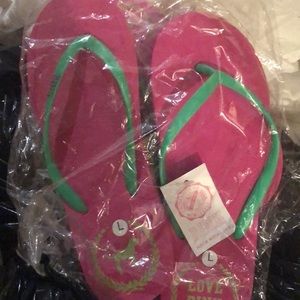 Pink Victoria secret flip flops